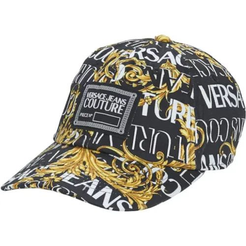 Barocco Baseball Cap Schwarz All Over - Versace Jeans Couture - Modalova