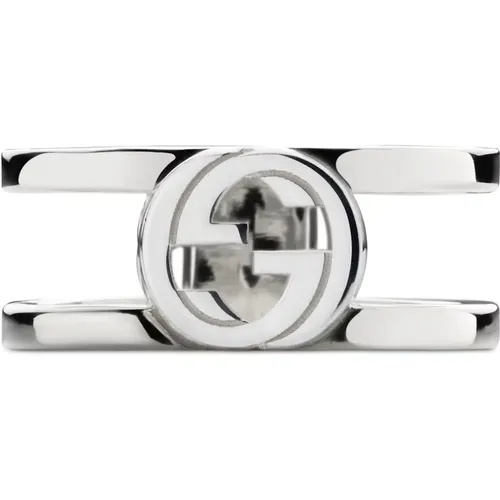 Interlocking Interlocking G Ring aus Sterlingsilber_groß 9mm , Damen, Größe: 53 MM - Gucci - Modalova