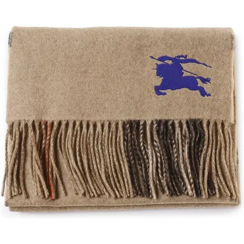 Double-face cashmere scarf with Equestrian Knight Design , unisex, Sizes: ONE SIZE - Burberry - Modalova