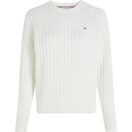 Relaxed Fit Organic Cotton Knit Sweater , female, Sizes: S, L - Tommy Hilfiger - Modalova