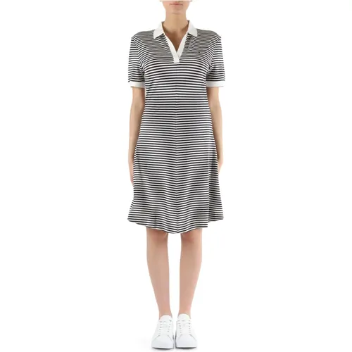 Pique Cotton Polo Dress Flared Style , female, Sizes: XS, S, M, L - Tommy Hilfiger - Modalova