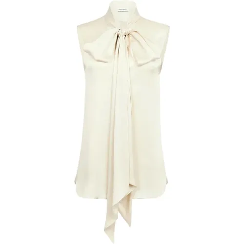 Champagne Sleeveless Bow Shirt , female, Sizes: L, XL, S, M - Nina Ricci - Modalova