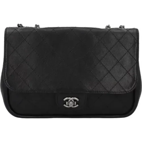 Gebrauchte Schwarze Leder Chanel Messenger Tasche - Chanel Vintage - Modalova