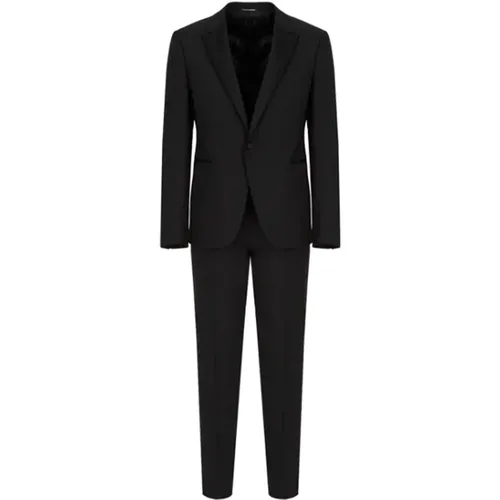 Single-Breasted Wool Suit Set , male, Sizes: 3XL, XL - Emporio Armani - Modalova