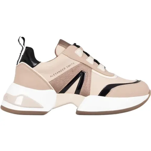 Moderne Marmor Damen Sneaker Beige , Damen, Größe: 38 EU - Alexander Smith - Modalova