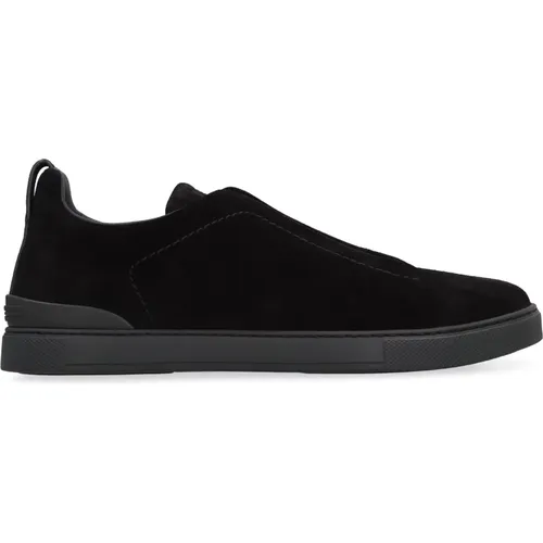 Suede Slip-on Sneakers, Triple Stitch - Ermenegildo Zegna - Modalova