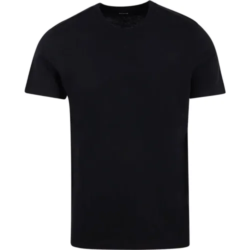 Noir Julien T-Shirt , male, Sizes: S, XL, L, M, 2XL - majestic filatures - Modalova