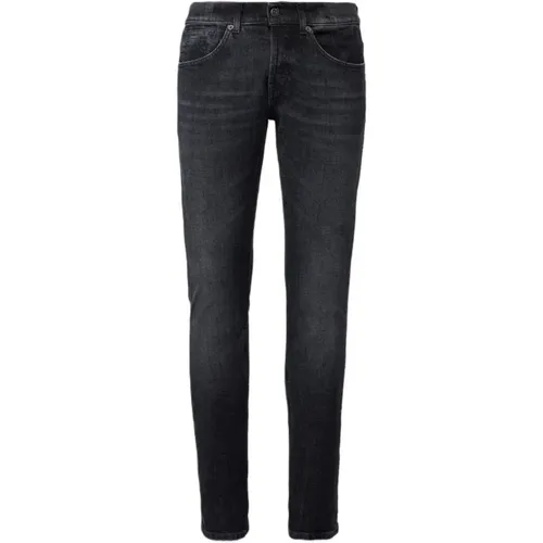 Slim Fit Denim Jeans in Schwarz , Herren, Größe: W38 - Dondup - Modalova