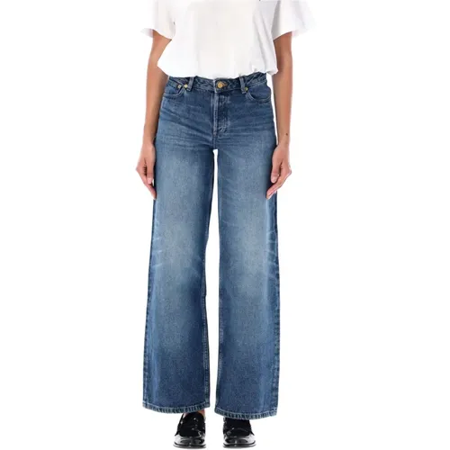 High-Waist Wide-Leg Indigo Jeans , Damen, Größe: W29 - A.P.C. - Modalova