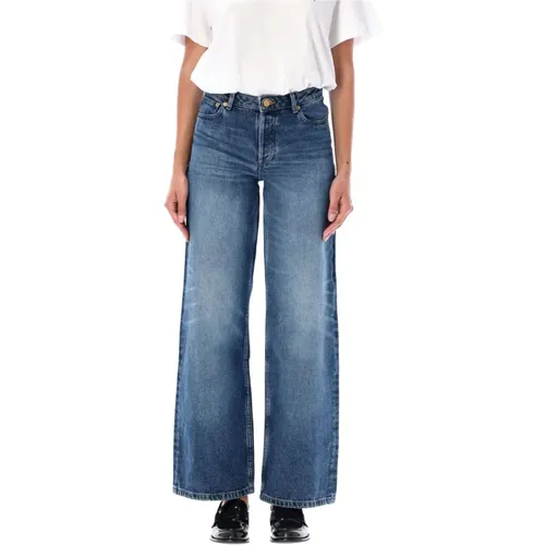 High-Waist Wide-Leg Indigo Jeans , Damen, Größe: W27 - A.p.c. - Modalova