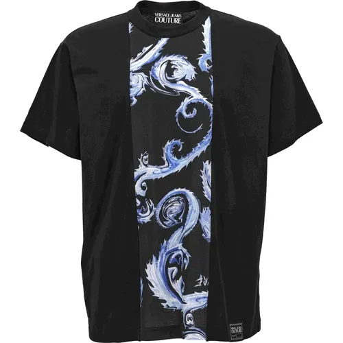 T-Shirts und Polos,Schwarzes T-Shirt für Männer - Versace Jeans Couture - Modalova