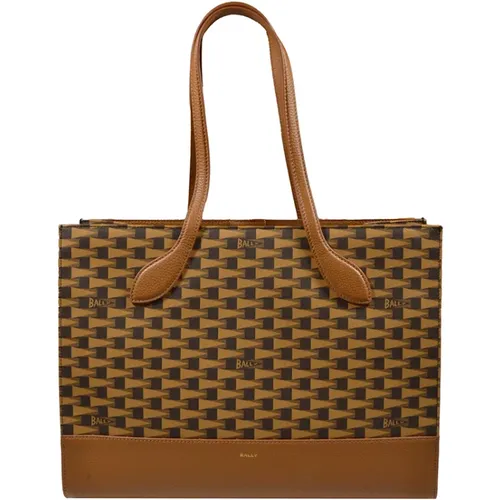 Geometric Pattern Square Shopping Bag , female, Sizes: ONE SIZE - Bally - Modalova