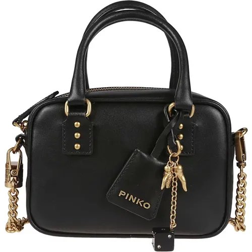 Mini Bowling Bag in Nero/Gold , female, Sizes: ONE SIZE - pinko - Modalova