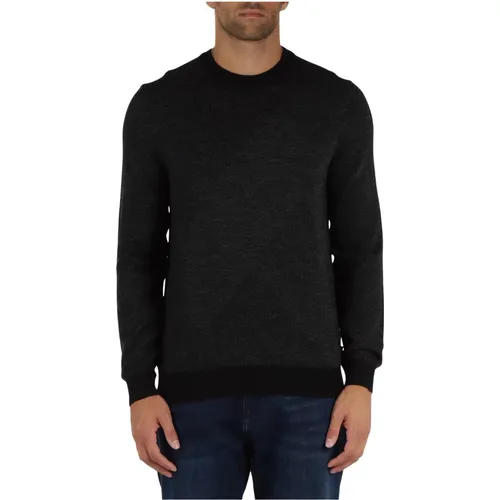 Woll-Crewneck-Pullover mit Dekorativem Muster , Herren, Größe: XL - Boss - Modalova