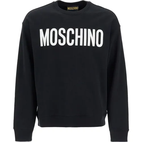 Logo Crewneck Sweatshirt , Herren, Größe: M - Moschino - Modalova