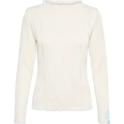 Textured Long Sleeve Tee Top , female, Sizes: XS, S, 2XL, L, M, XL - Karen by Simonsen - Modalova