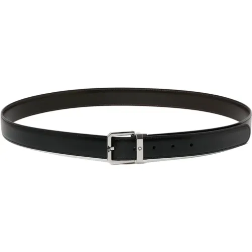 Reversible Leather Belt, /Brown , male, Sizes: ONE SIZE - Montblanc - Modalova