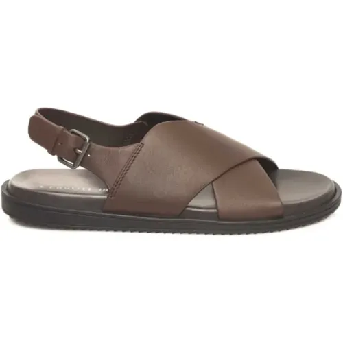 Woven Leather Sandals with Adjustable Buckle , male, Sizes: 11 UK, 6 UK, 9 UK, 10 UK, 8 UK, 7 UK - Cerruti 1881 - Modalova