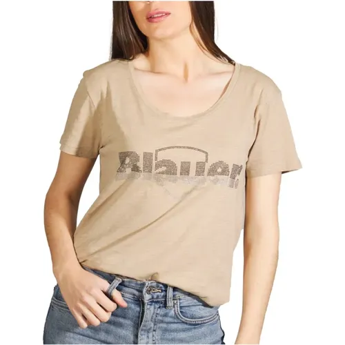 Stylisches Damen T-Shirt , Damen, Größe: S - Blauer - Modalova