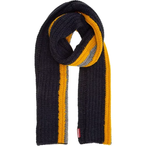 Multicolour Wool Blend Scarf for Men , male, Sizes: ONE SIZE - Dsquared2 - Modalova