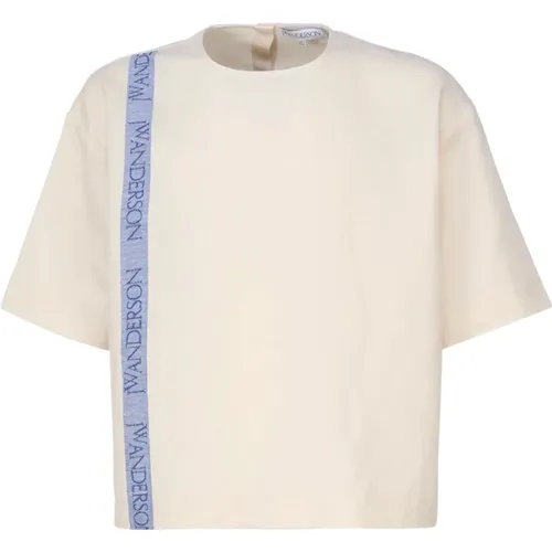 Logo Jacquard Rundhals T-Shirt - JW Anderson - Modalova