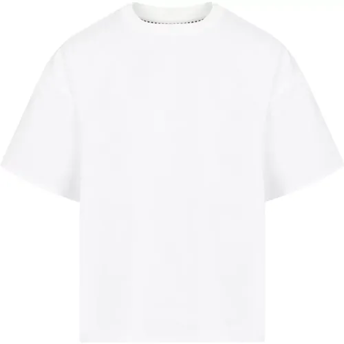 Gestreiftes Weißes Baumwoll T-Shirt , Damen, Größe: S - Bottega Veneta - Modalova