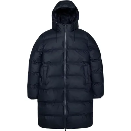 Längere Steppjacke , unisex, Größe: M - Rains - Modalova