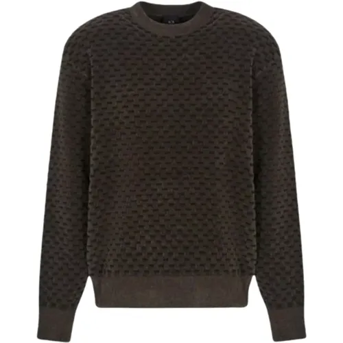 Olivgrüner Pullover , Herren, Größe: M - Armani Exchange - Modalova