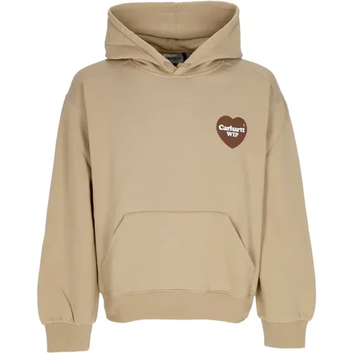 Heart Hoodie Dusty H , male, Sizes: M - Carhartt WIP - Modalova