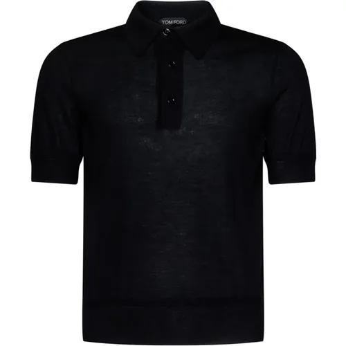 Luxuriöses Schwarzes Polo-Shirt für Männer - Tom Ford - Modalova