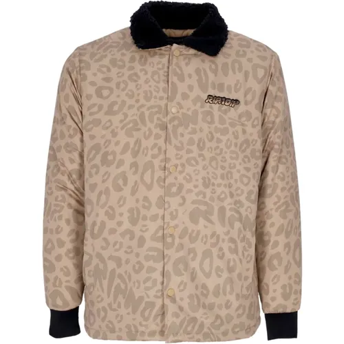 Spotted Button Down Jacket Tan , male, Sizes: L, XL, M - Ripndip - Modalova