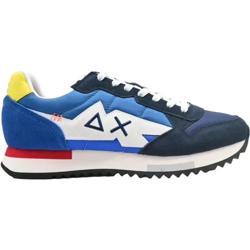 Niki Crazy Boy Navy Blue Sneakers , male, Sizes: 7 UK, 8 UK, 9 UK, 10 UK, 6 UK, 11 UK - Sun68 - Modalova