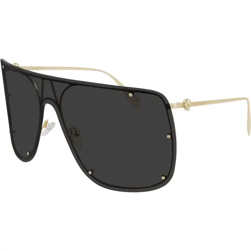 Gold/Grey Sunglasses Am0313S , male, Sizes: ONE SIZE - alexander mcqueen - Modalova