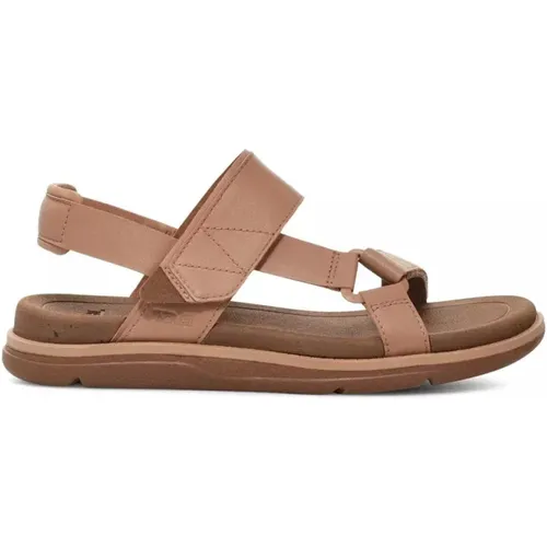 Flat Sandals,Schwarze Leder Slingback Sandale - Teva - Modalova