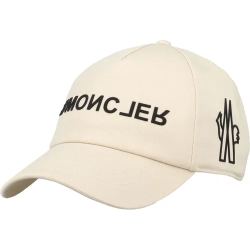 Weiße Baseballkappe mit Logo , Damen, Größe: ONE Size - Moncler - Modalova