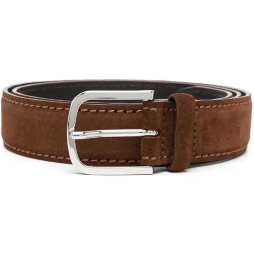 Classic Leather Belt for Men , male, Sizes: 90 CM, 100 CM, 95 CM, 85 CM, 110 CM - Orciani - Modalova