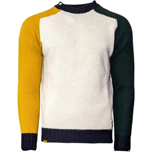 Seamless Sweater with Round Neck and Patchwork , male, Sizes: XL - BOB - Modalova