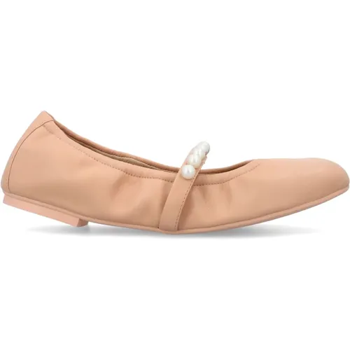 Pearl Embellished Ballet Flats Poudre , female, Sizes: 3 UK, 7 UK, 8 UK, 4 1/2 UK, 5 UK, 6 UK - Stuart Weitzman - Modalova