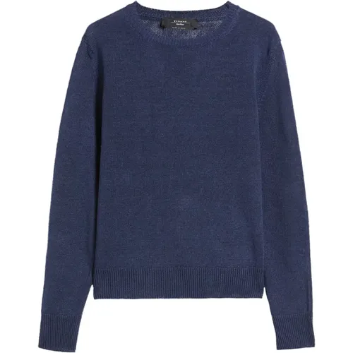 Bequemer und stilvoller Leinenpullover , Damen, Größe: S - Max Mara Weekend - Modalova