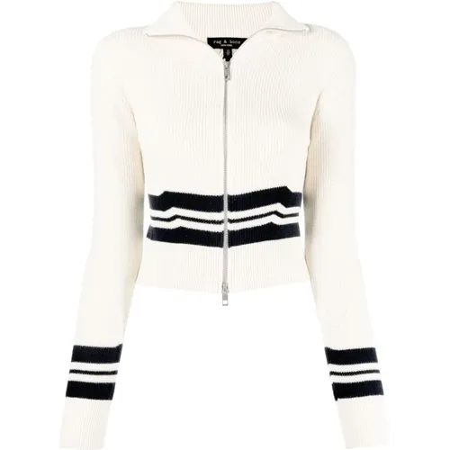 Amy stripe full zip , female, Sizes: XL - Rag & Bone - Modalova