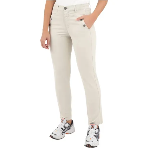 Slim-fit Hose mit hoher Taille in verschiedenen Farben , Damen, Größe: M - 2-Biz - Modalova