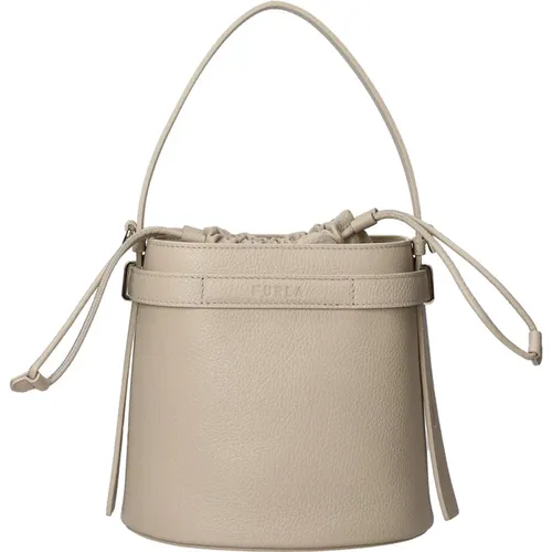 Mini Bucket Bag in Grano Leather , female, Sizes: ONE SIZE - Furla - Modalova