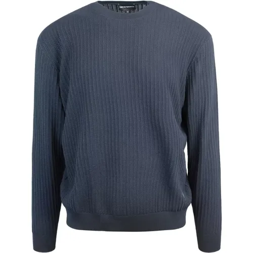Crew Neck Cotton Sweater , male, Sizes: S, 2XL, L, XL - Emporio Armani - Modalova