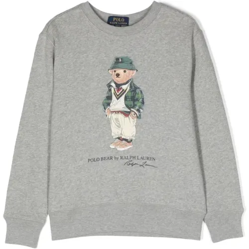 Grauer Kinder Crew-Neck Sweatshirt , Herren, Größe: M - Ralph Lauren - Modalova