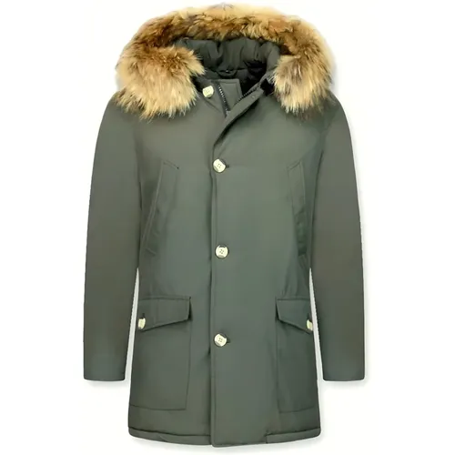 Lange Wintermäntel für Männer - 4 Taschen Parka , Herren, Größe: XL - Enos - Modalova