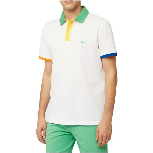 Polo Shirts,Weiße Baumwollpolo mit Ikonischer Stickerei - Harmont & Blaine - Modalova