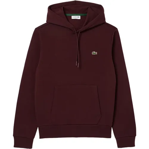 Herren Baumwoll Burgunder Sweatshirt - Lacoste - Modalova