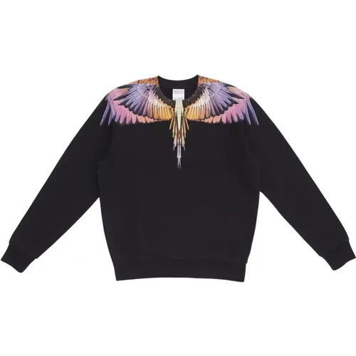 Icon Wings Regular Crewneck Pink , male, Sizes: XL, L - Marcelo Burlon - Modalova