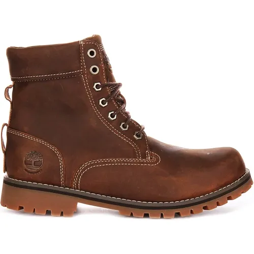 Leather Ankle Boots in Dark , male, Sizes: 7 1/2 UK, 13 1/2 UK, 9 1/2 UK, 9 UK, 10 1/2 UK, 11 UK, 7 UK, 10 UK, 12 UK, 8 UK - Timberland - Modalova