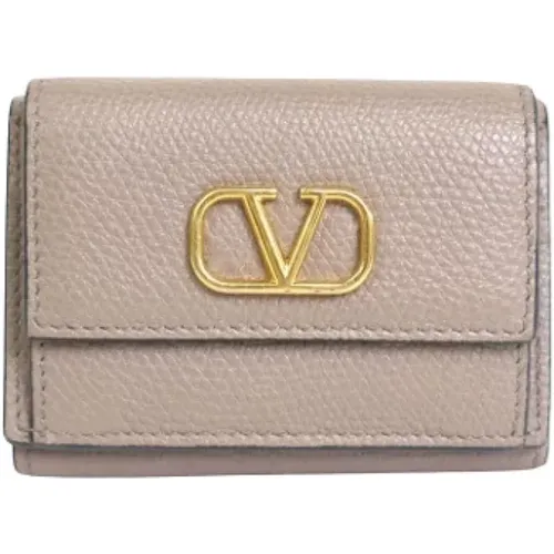 Gebrauchte Graue Valentino Lederbrieftasche , Damen, Größe: ONE Size - Valentino Vintage - Modalova